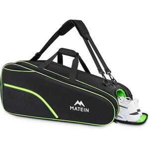 MATEIN Tennis Bag 6 Rackets, Large 29.5 x 16.5 x 13 inches (137 L), Black